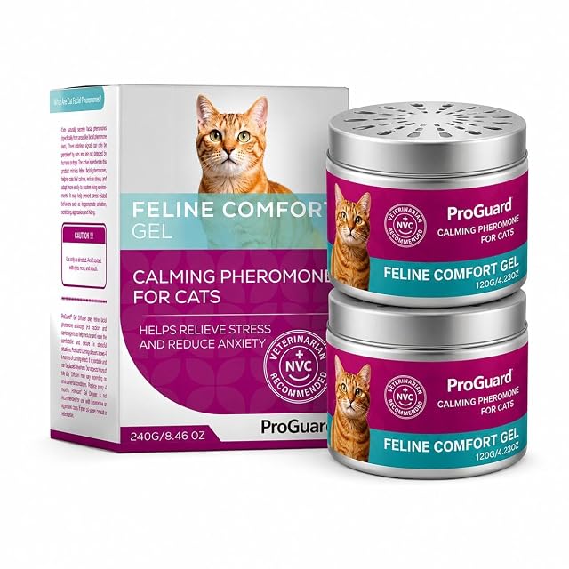 ProGuard Gel difusor de feromonas calmante para Gatos - Gel Relajante sin Perfume para aliviar el estrés