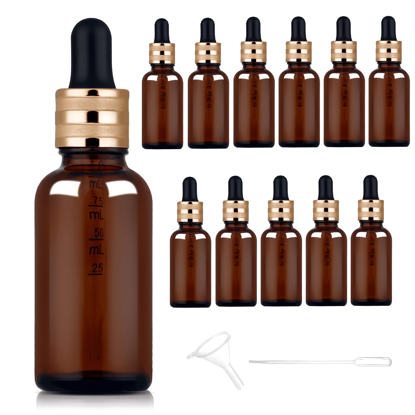 6 Flacons Compte-gouttes En Verre Ambré 30 Ml Avec Pipettes | Pour Huiles Essentielles, Teintures, Médicaments - 7