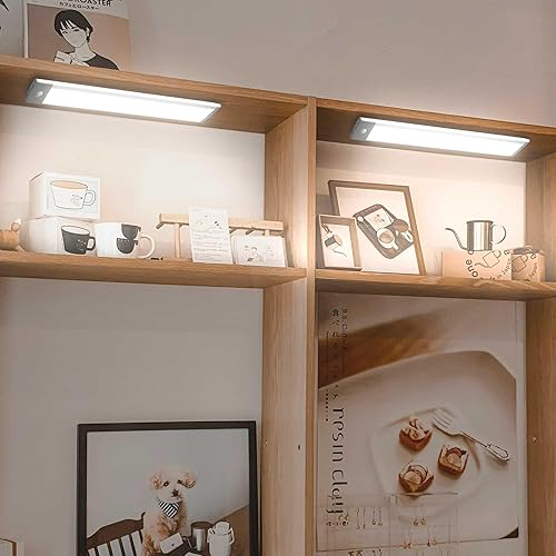 Miniatura 2 de Luz de 54 ledes para debajo del gabinete 2500 mAh recargable inalámbrica con sensor de movimiento luz de armario panel LED de aluminio de 6500 K