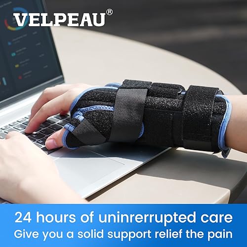 Miniatura 5 de Muñequera Velpeau con férula venda para pulgar para tenosinovitis de Quervain dolor en túnel carpiano estabilizador para tendinitis artritis