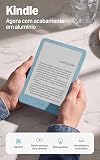 Amazon Kindle 32GB (modelo mais recente), mais fino, novo design em alumínio, tela de 6", Cor Azul celeste
