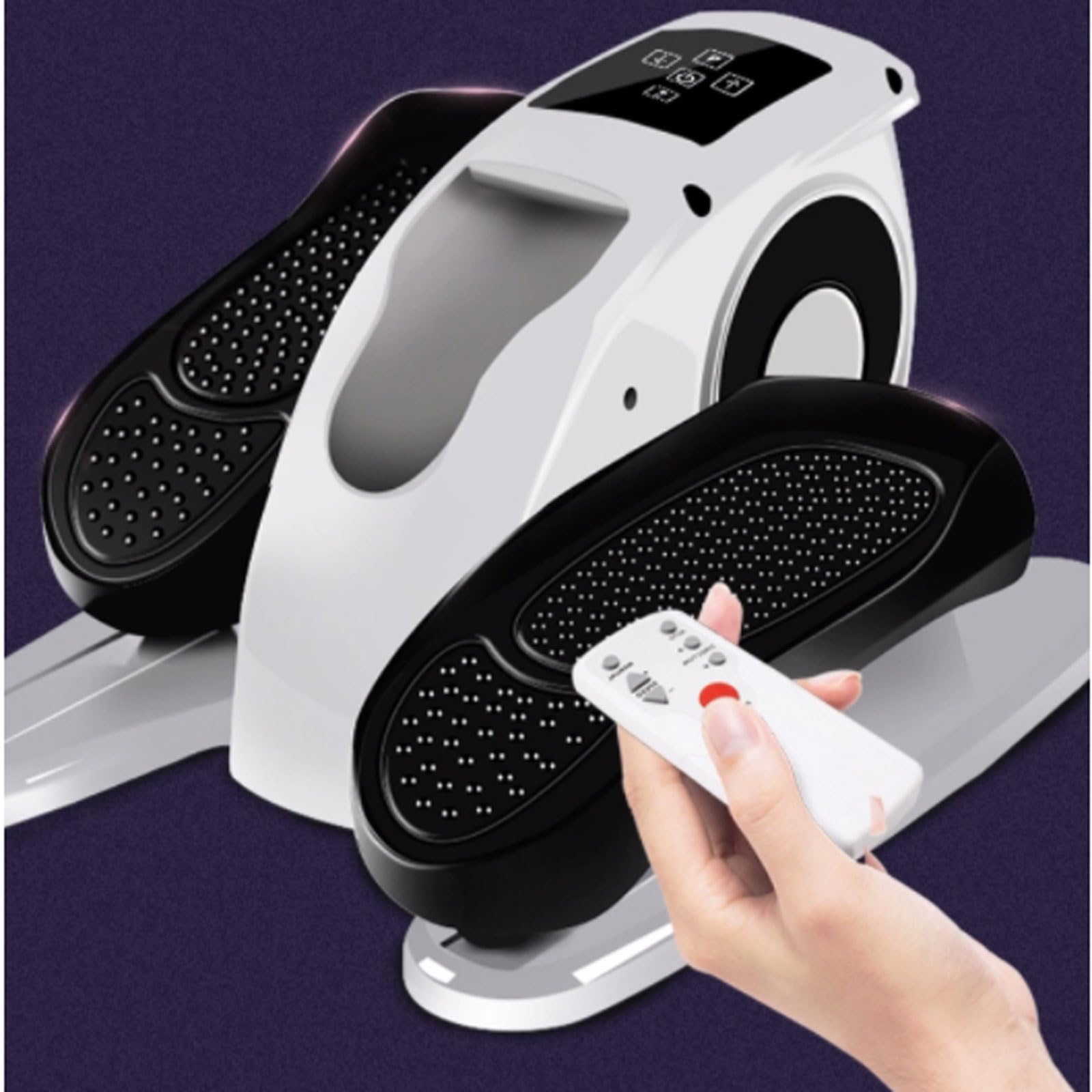Mini Cyclette Macchina elettrica for la riabilitazione, macchina ellittica sotto la scrivania for ufficio domestico, mini ellittica in piedi seduto for allenamento di mani e gambe, con display LCD e t