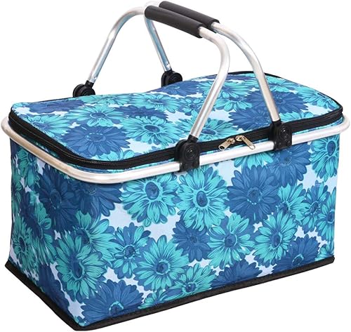 Cesta de picnic aislada para playa, bolsas enfriadoras, bolsas reutilizables de almacenamiento para camping, viajes, playa, entrega de alimentos,
