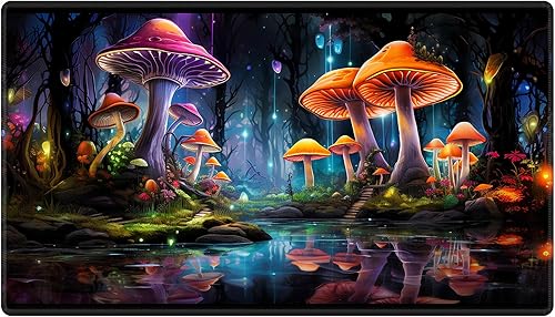 EDGFRTOIO Tapete de juego de mesa mágico de 24 x 14 pulgadas para cartas MTG, juego de cartas intercambiables, alfombrillas de juego cosidas, tapete