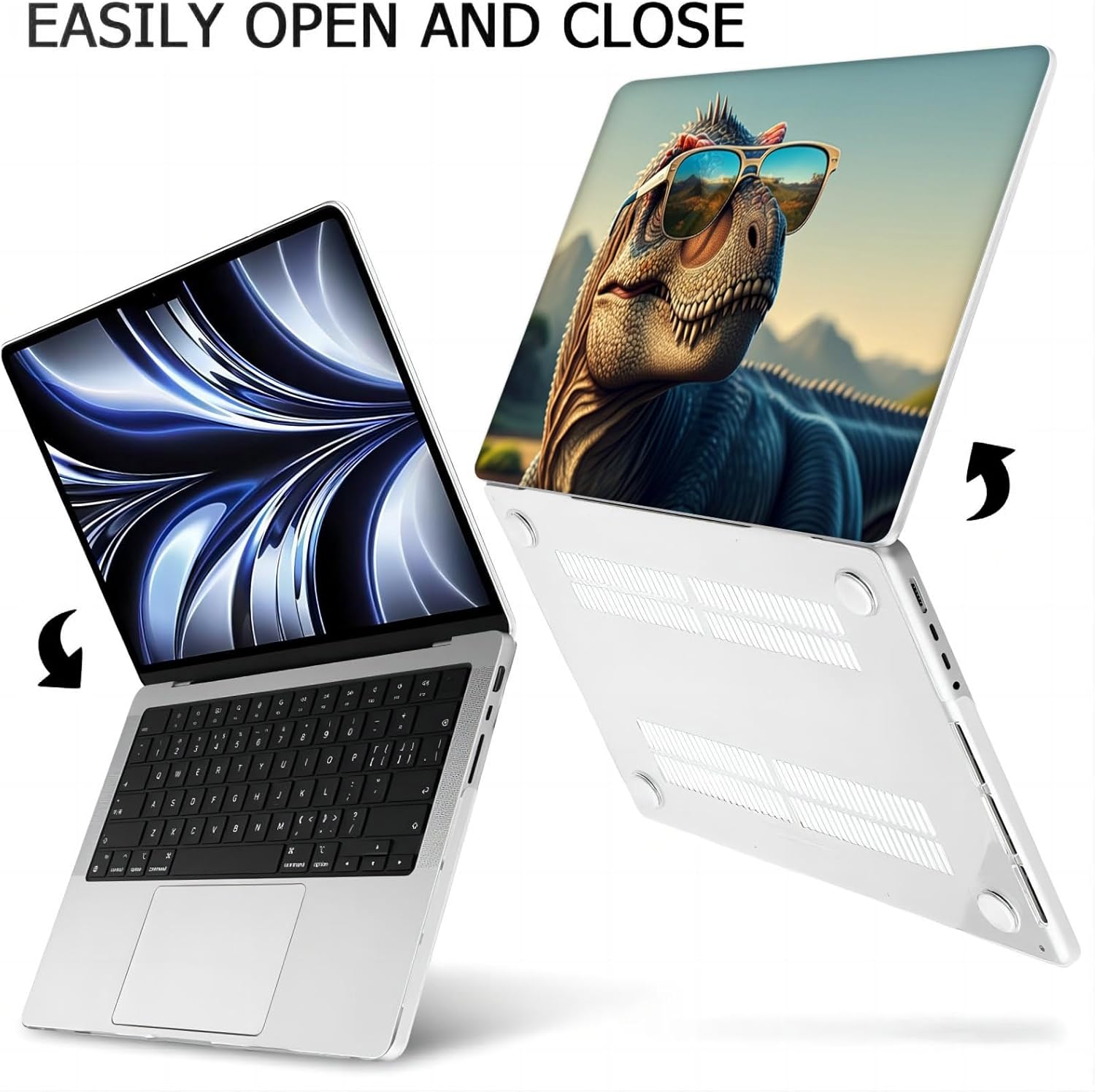 Compatible with MacBook Neo 13-inch, Hard Shell Case with Keyboard Cover and Screen Protector (A3404 A18 Pro chip, 2026 Release) - Dinosaurs MC23007