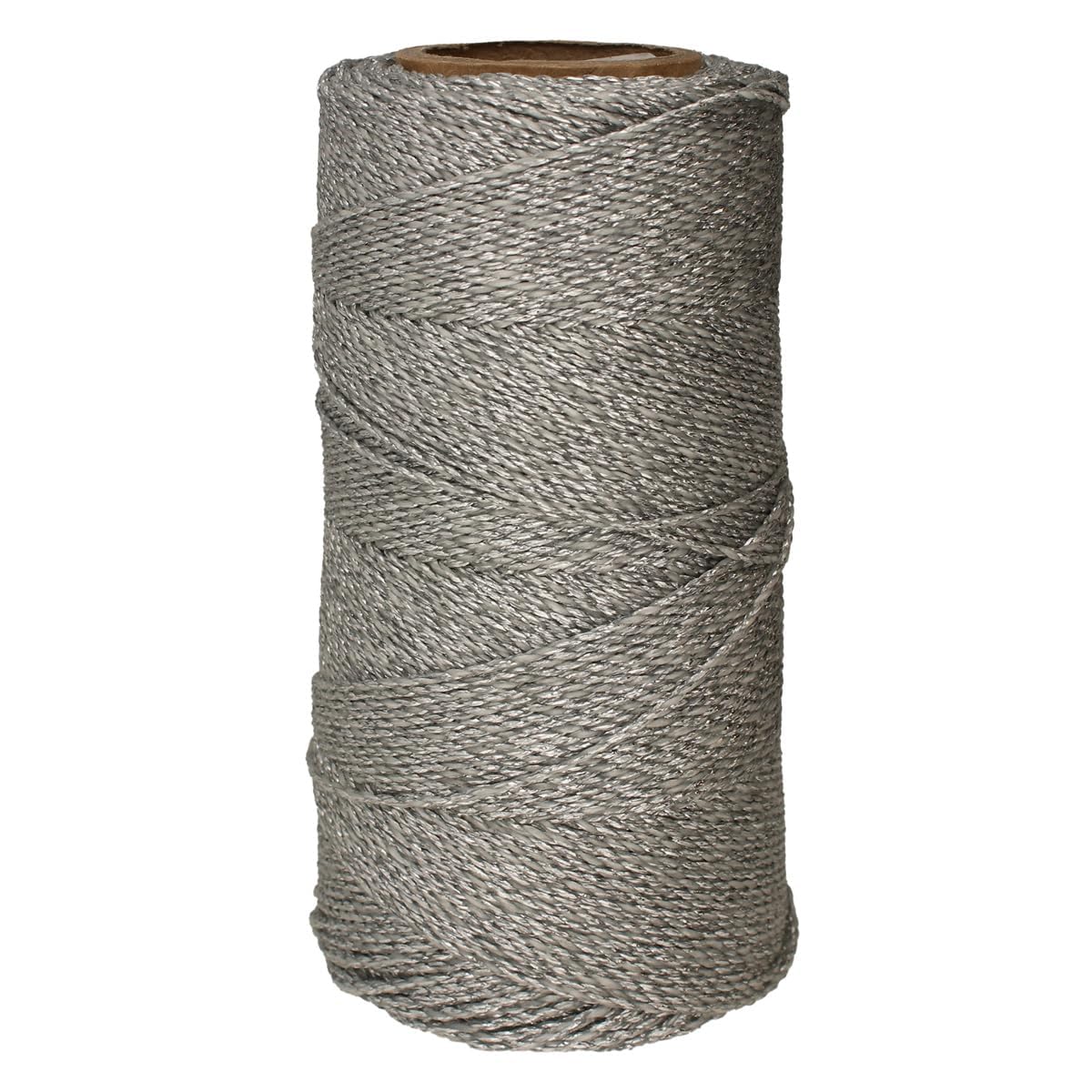 Cordon en polyester ciré argenté métallisé 1mm de 144m pour bijoux