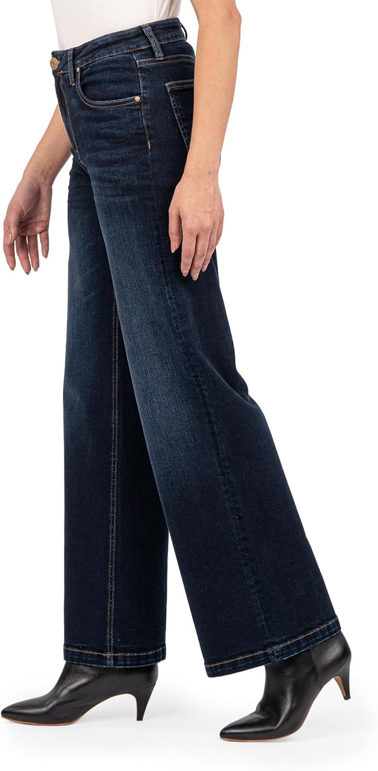 KUT from The Kloth Women's Jean High-Rise Wide Leg Clean Hem in