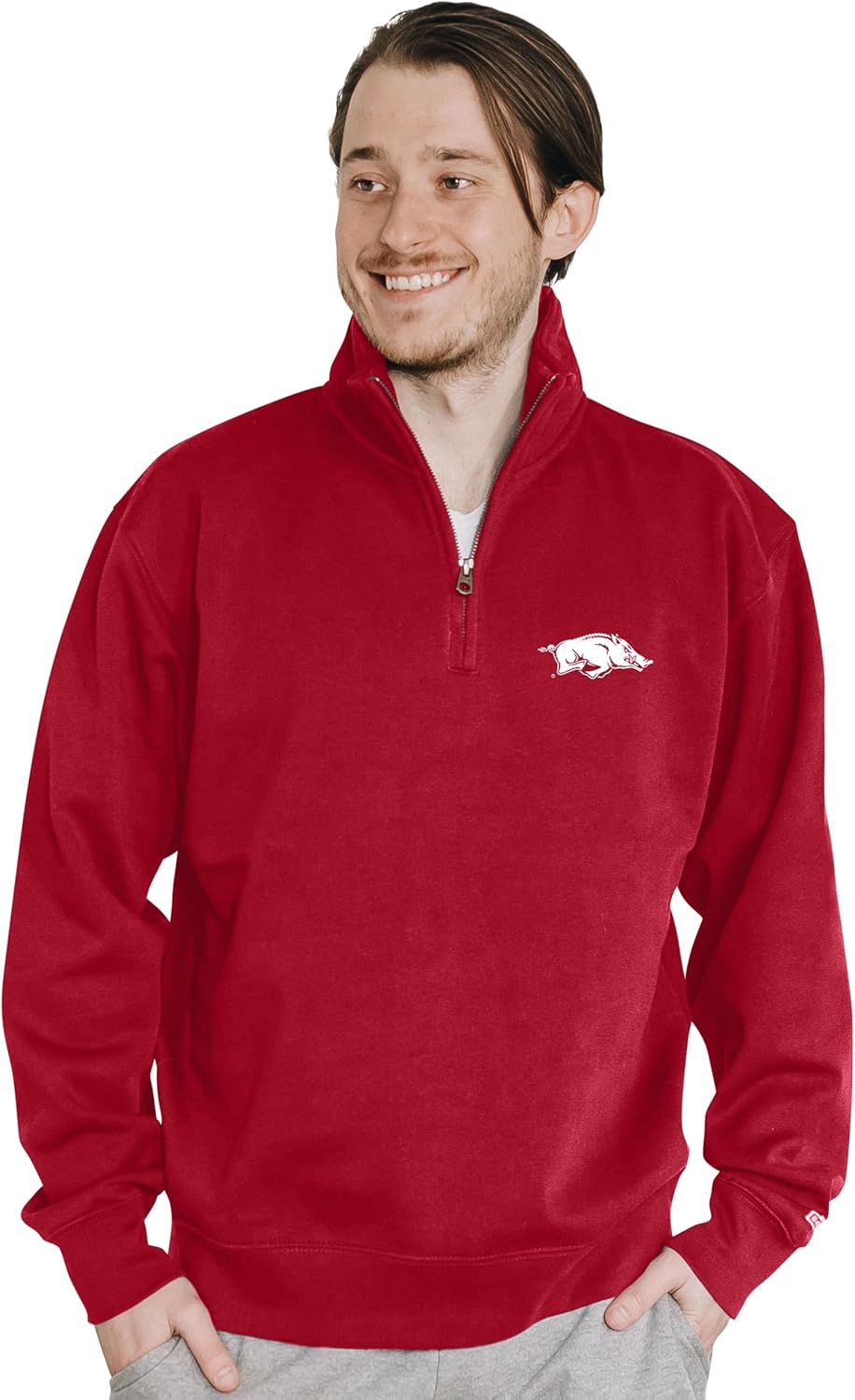 Blue 84 NCAA mens Quarter Zip Sweatshirt Icon Team Color - Image 2