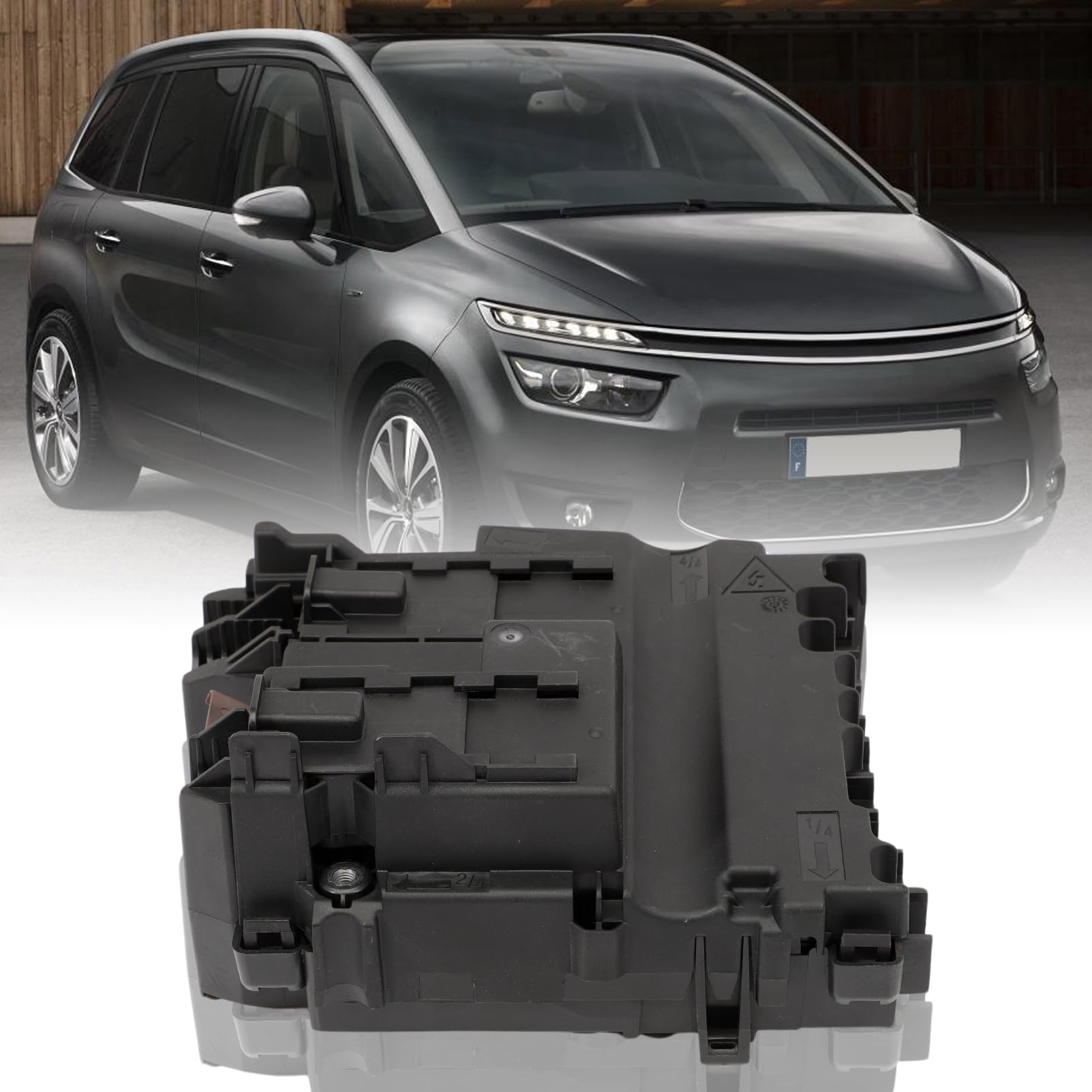9675350380 - Módulo de tensión (caja de fusibles, compatible con C4 Grand Picasso II para 308 3008 II 508 II, protección de la unidad de gestión, batería 9675350280 9675349880