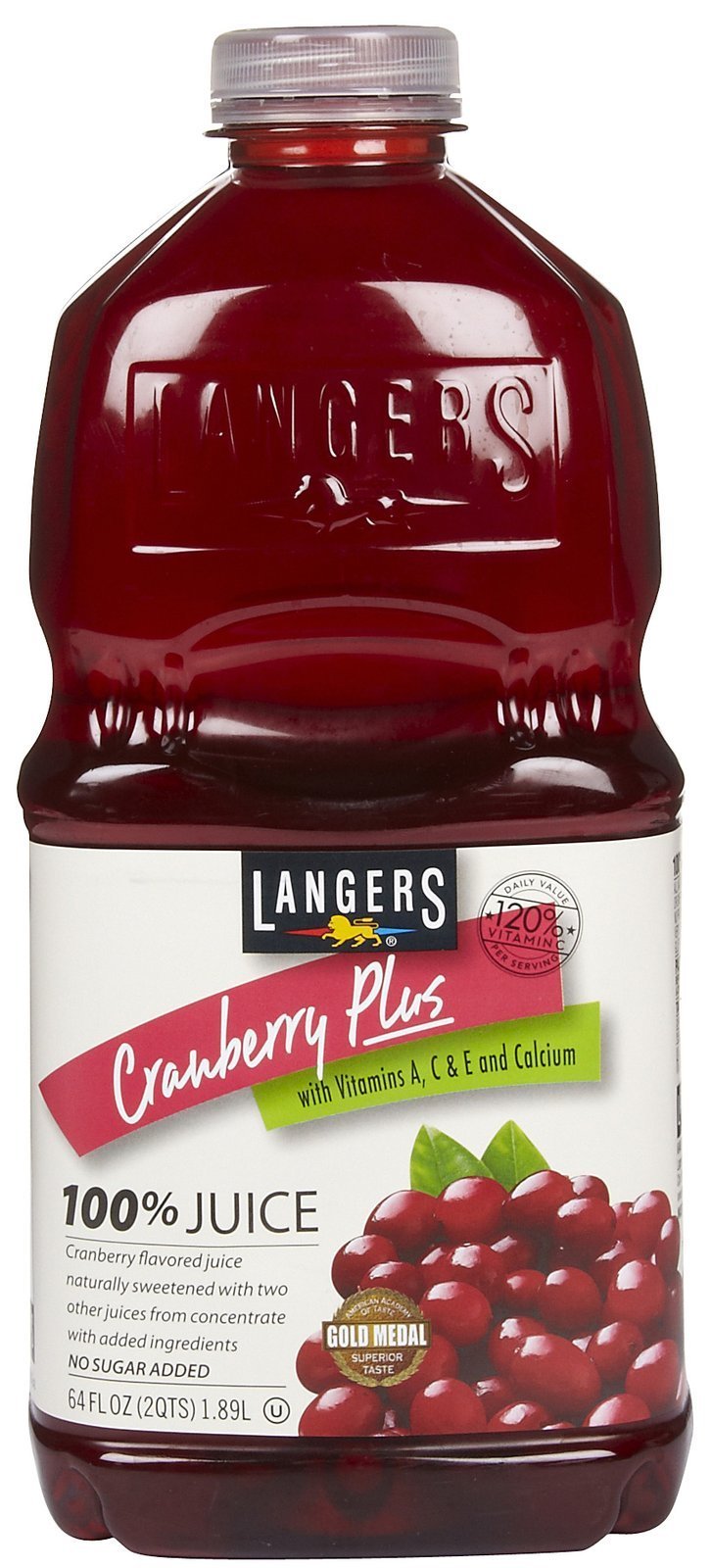 LANGERS CRANBERRY PLUS JUICE PLASTIC BOTTLE 1 CT 64 OZ - 0041755008002