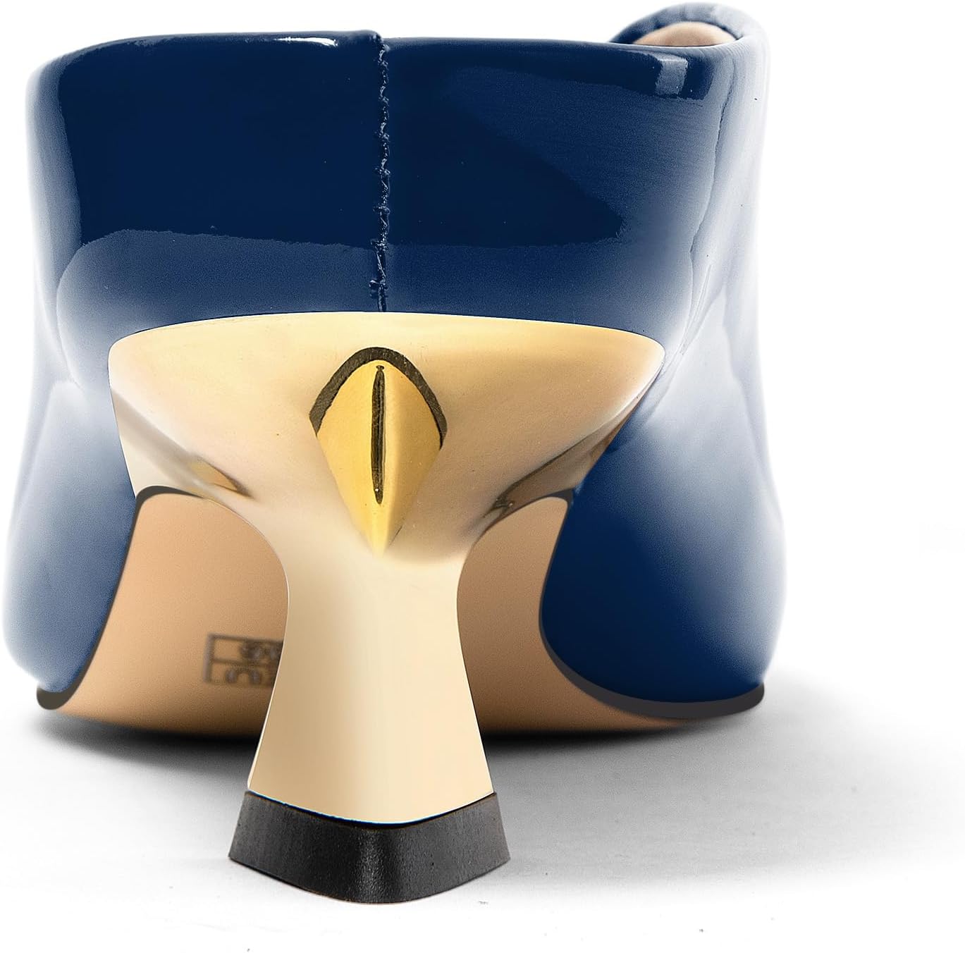 Womens High Heels Mules Low Closed Pointed Toe Slide Sandals Slip On Pump Heels Dress Office Work Shoes - Image 4