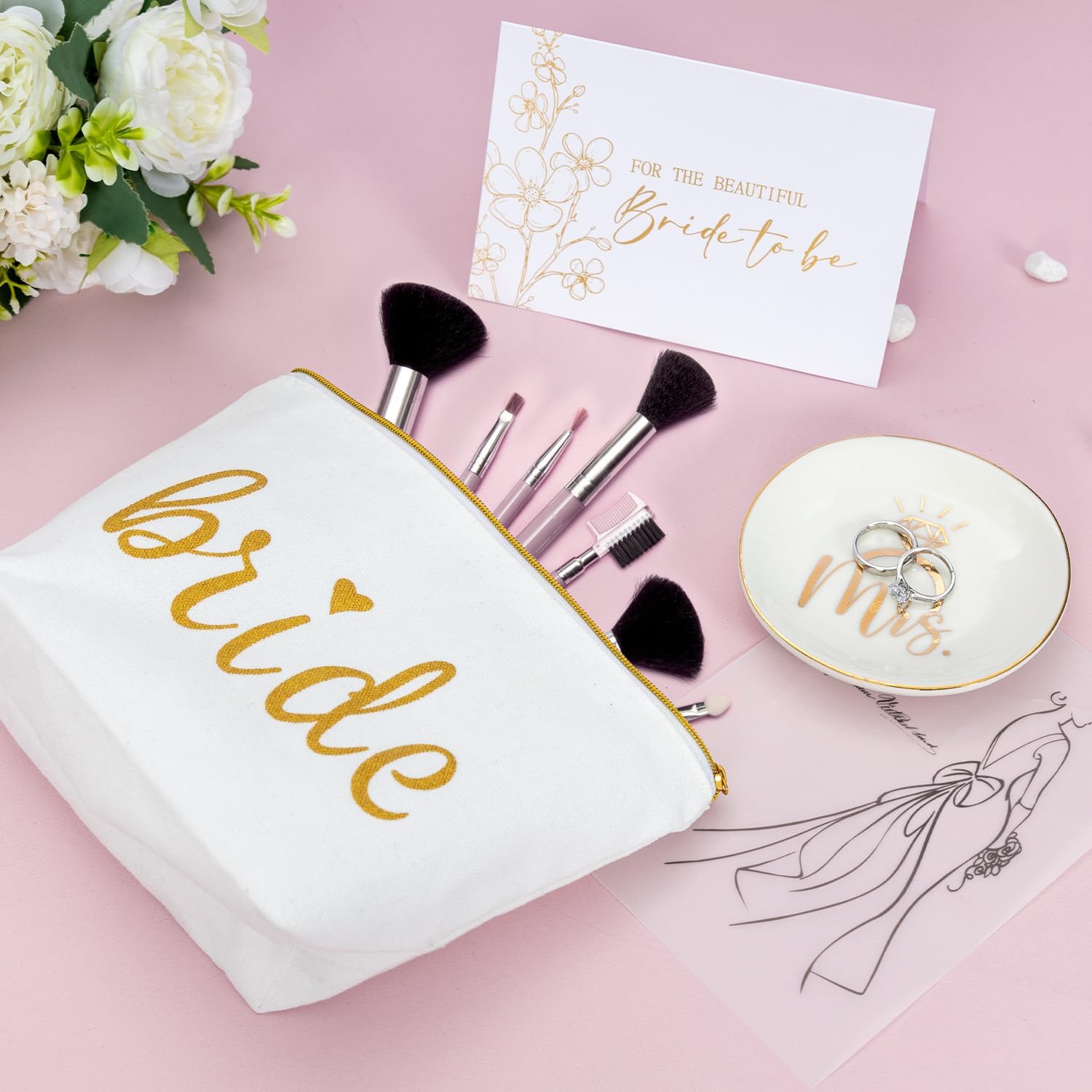 Bride To Be Gifts Box, Bridal Shower Bachelorette, Engagement Wedding Gift For Women, Her, Fiancee, Future Mrs, Newly Just Engaged Basket Ideas for Bachelor Party - Image 5