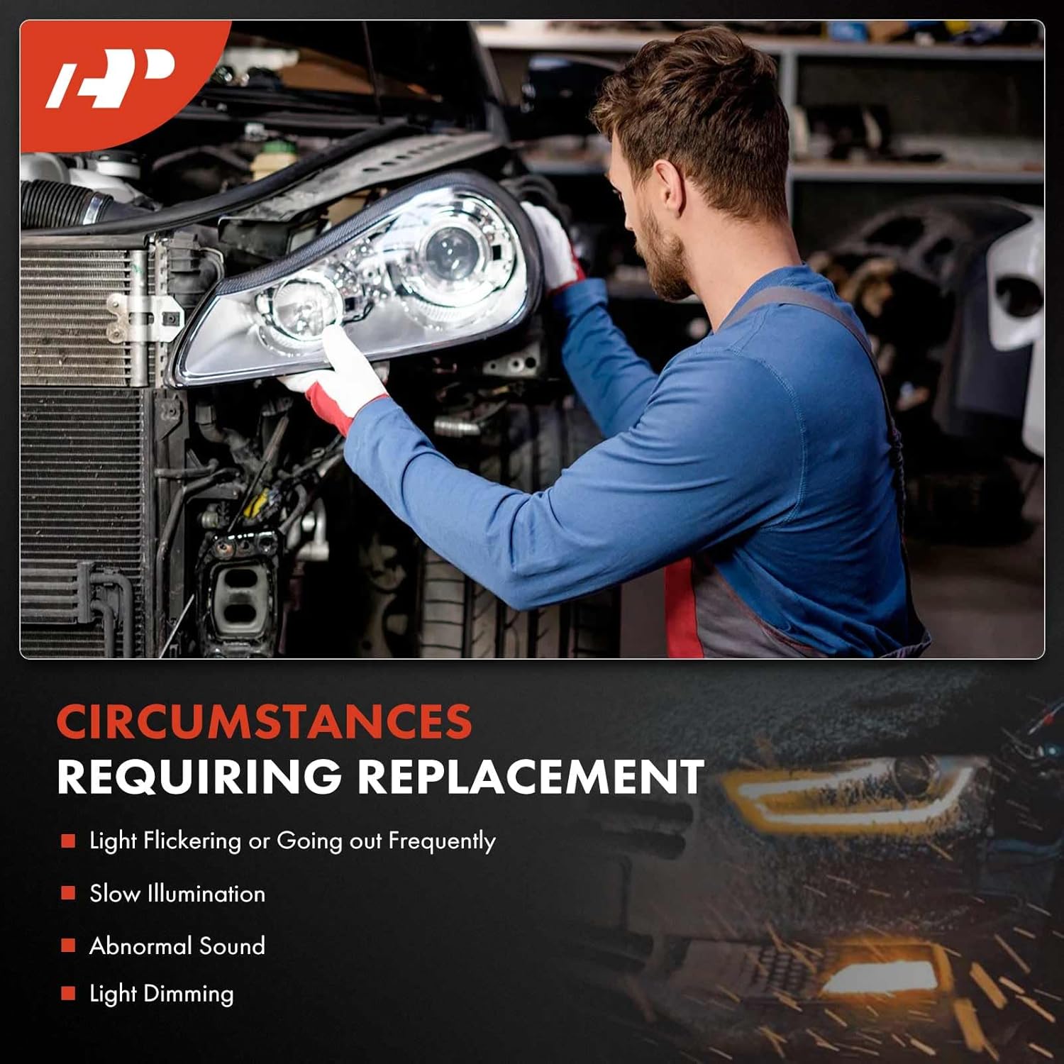 A-Premium Headlight Control Module Compatible with Volkswagen Passat, Touareg, Eos & Audi A4, A4 Quattro, Q7, S4 & Chrysler 300 & Cadillac SRX, CTS & Volvo S60, XC70 & Seat, 2-Pc Set