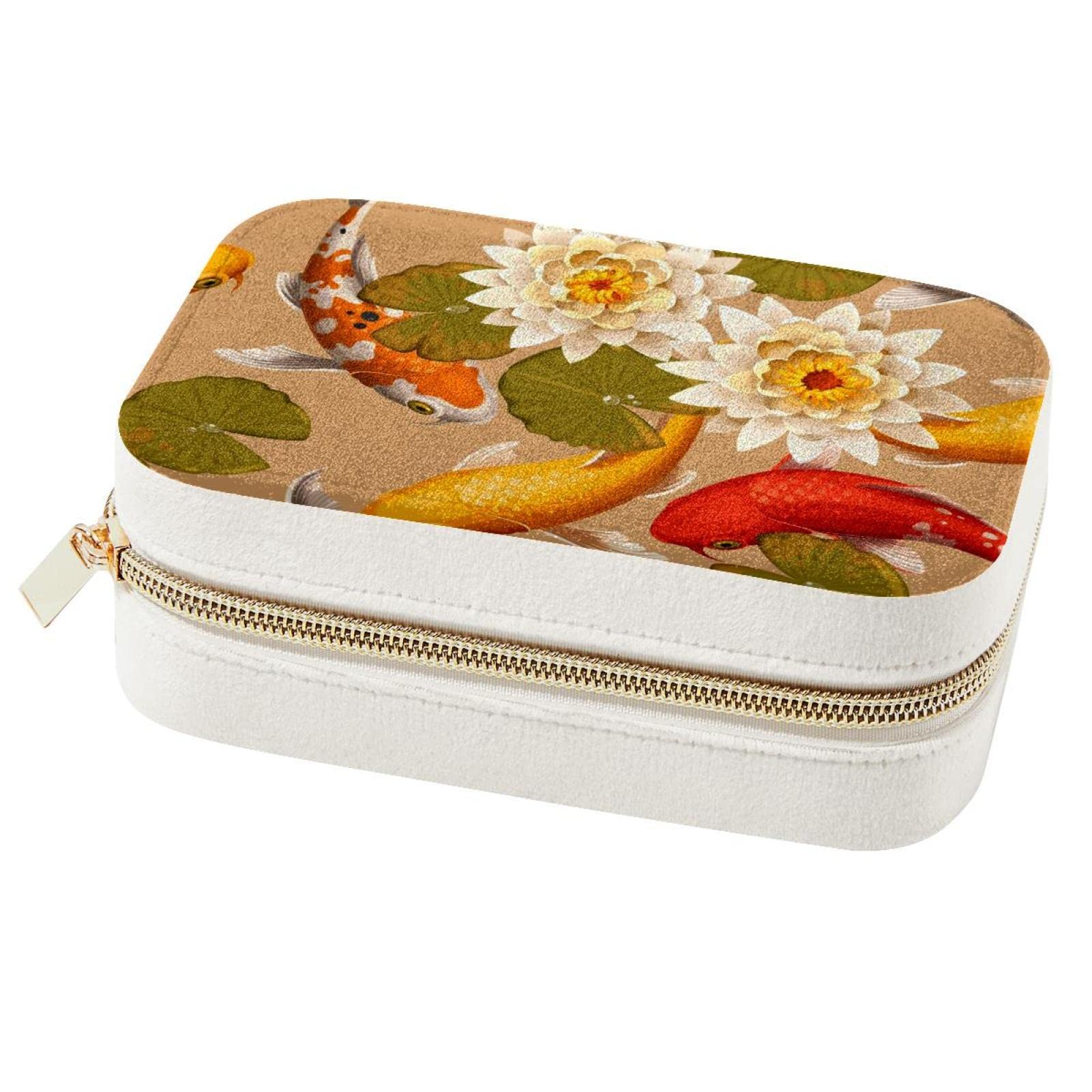 Boîte à bijoux portable en chrysanthème pour voyage et rangement bagues
