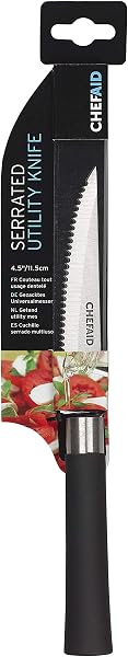 Chef Aid 4.5 Inch Stainless Steel Serrated Knife