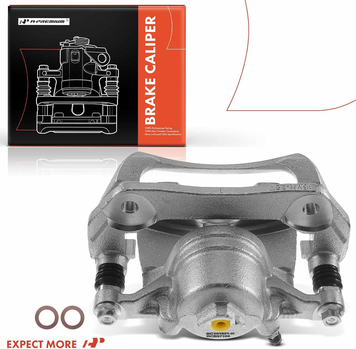 A-Premium Disc Brake Caliper Assembly with Bracket Compatible with Select Honda Models - Accord 2013-2017, HR-V 2016-2021 - Front Left Driver Side