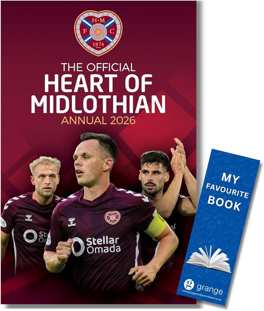 Official Hearts FC Hardcover Annual 2026 with FREE Bookmark