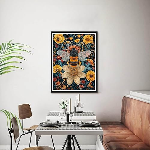 Miniatura 27 de Bimkole Kits de pintura de diamantes 5D de elefante, taladro completo, puesta de sol, animales, diamantes de imitación, juego de bordado de pintura