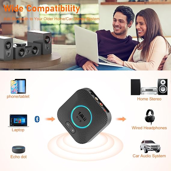 1Mii B06S Bluetooth 5.3 Receiver for Hi-Fi Music Streaming System