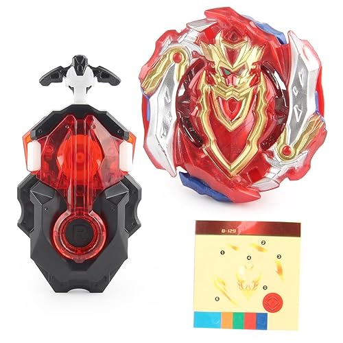 Miniatura 6 de Bey Battling Tops Burst Blade Battle Set, B-184 String Launcher Left Right Spin Gyro Booster B-129 CHO-Z Achilles Gaming Top Juguetes para niños de