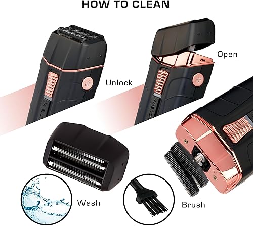 Miniatura 5 de RED Pro Cable de afeitadora de papel de titanio, afeitadora inalámbrica para hombres, potente rasuradora eléctrica USB-C recargable, hasta 170