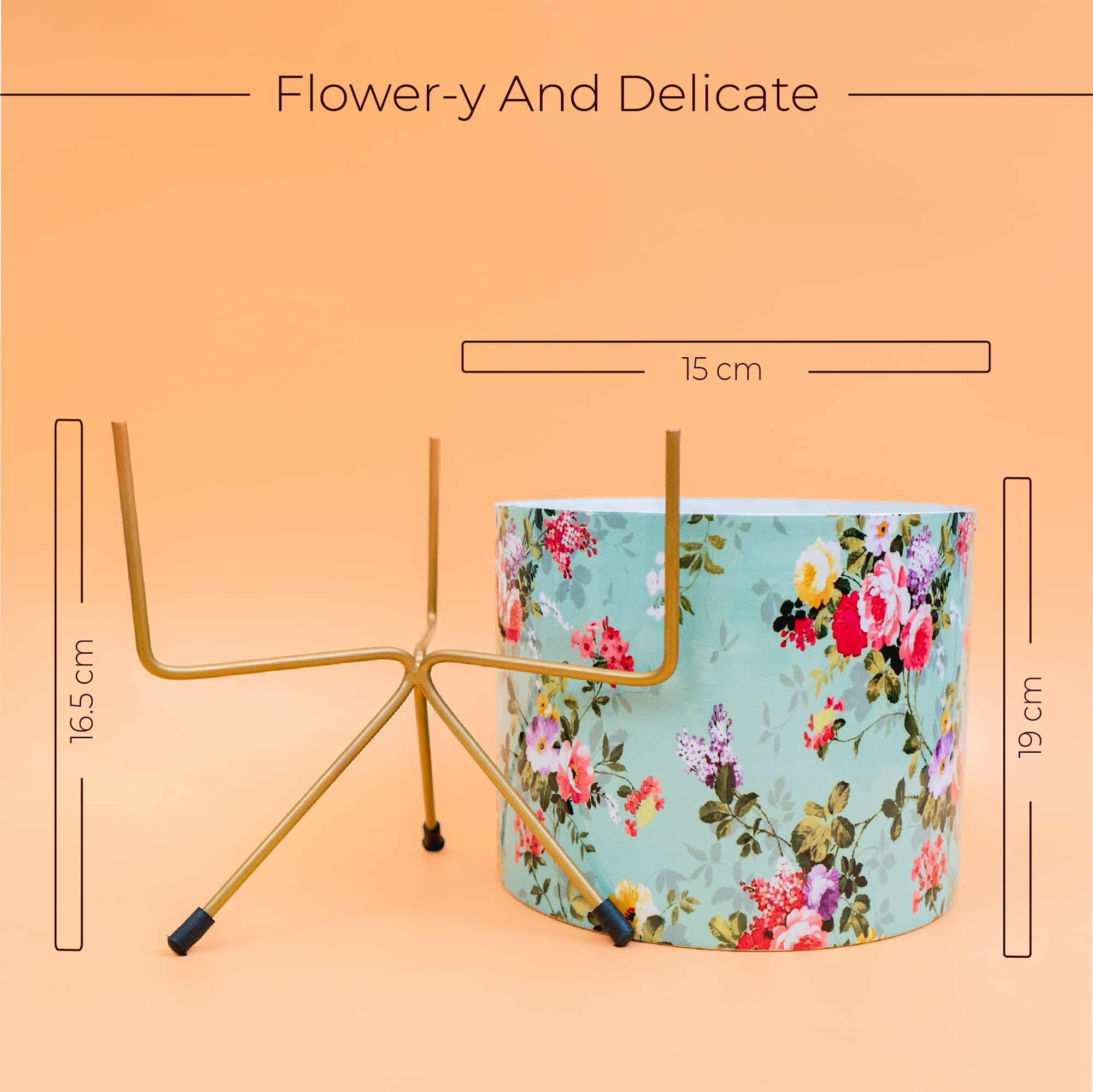 Iron Plant Pots with Stand - Modern Indoor Planter -3