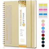 Spiral Notebook Journal 8.5” x 11”, A4 Large Notebooks for Women Men, College Ruled Lined Journal, 100 GSM Paper, Hardcover Spiral Bound Journals for Work School Writing Note Taking Business, Yellow