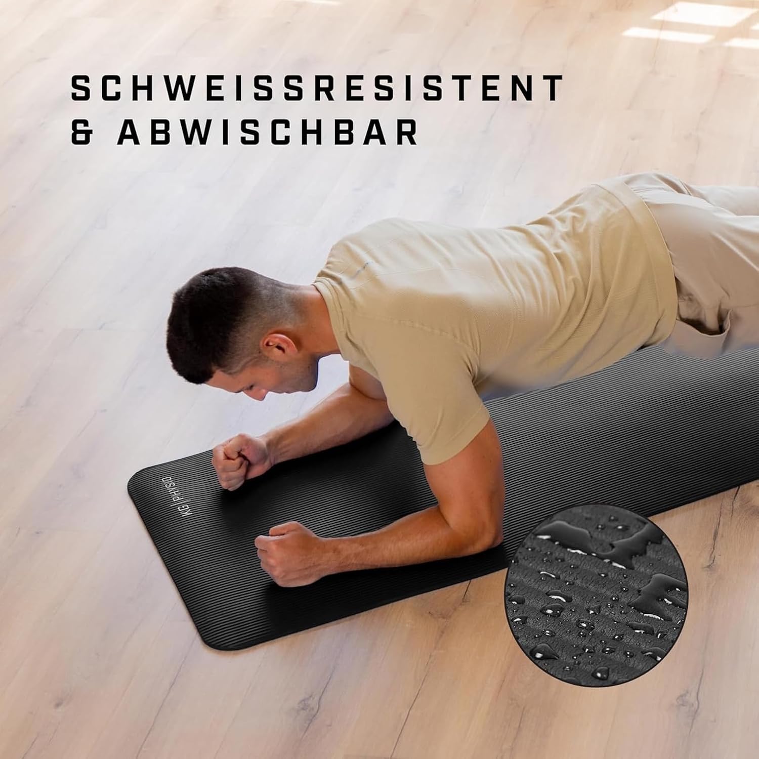 KG PHYSIO Yogamatte Rutschfest & Gepolstert - Yoga Matte mit Tragegurt, Fitnessmatte, Sportmatte Dicke 8mm, Gymnastikmatte, Gym Matte, Pilates Matte, Fitness Matte, 183x60cm