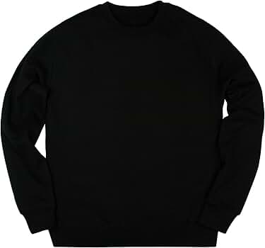 Strand Clothing Plain Crew Neck Sweatshirt - Unprinted - Crewneck Long  Sleeve Shirt/Sweat - Black (XS) at Amazon Men's Clothing store