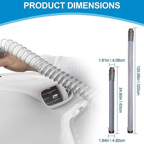 Miniatura 3 de Conjunto de manguera de aspiradora compatible con modelos Dyson DC40, DC41, DC55, DC65, DC66, DC75 UP13 UP14 UP20 (23.6 in a 137.8 in de largo,