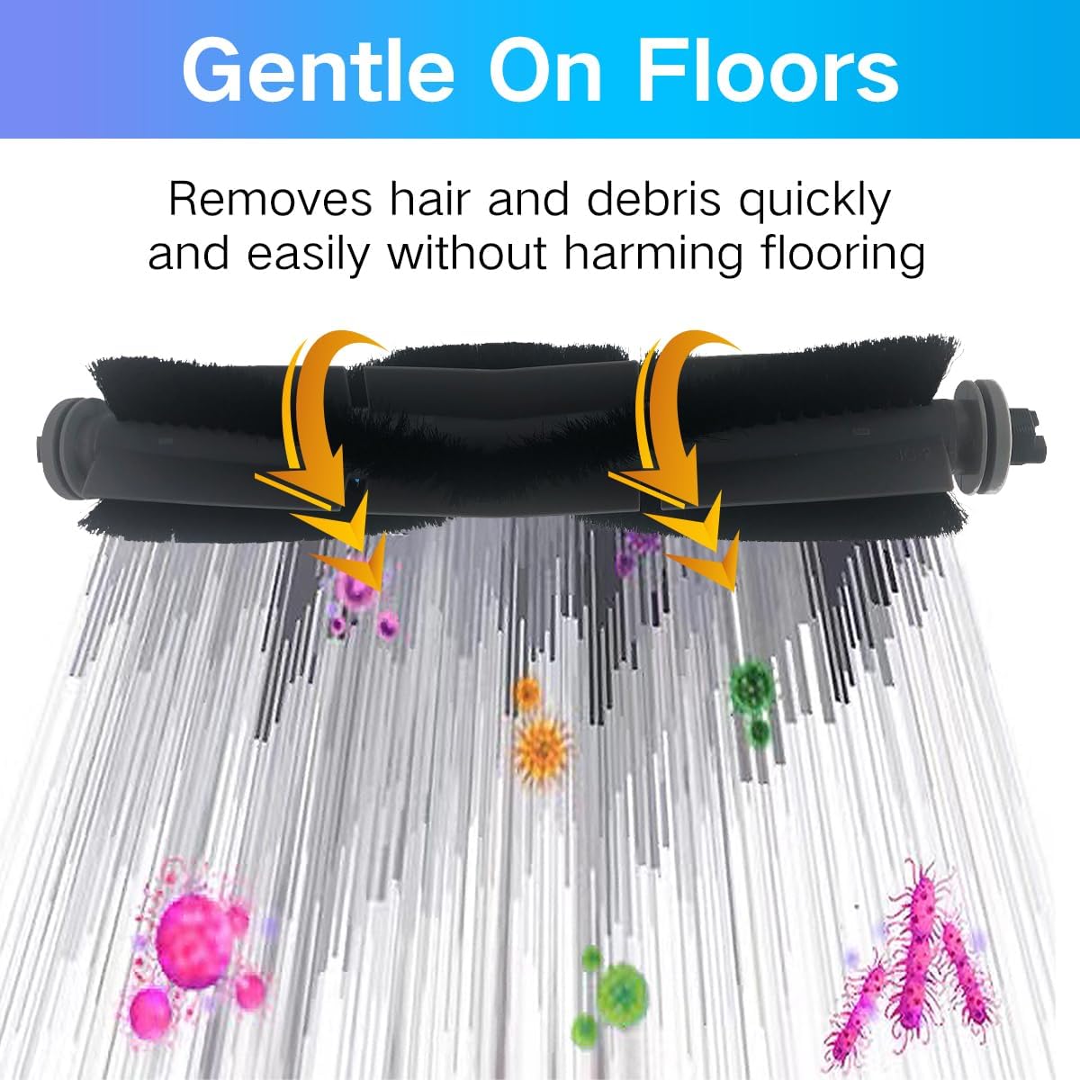 Vacuum Repalcement Parts for Airrobo T20+ Reusable Hard Floor Expert Wet Mop PadsX4 + Replacement Vacuum bag x 4 +Filter X2 +Edge Brush X 4 Set +1 Main Brush Roller(15)