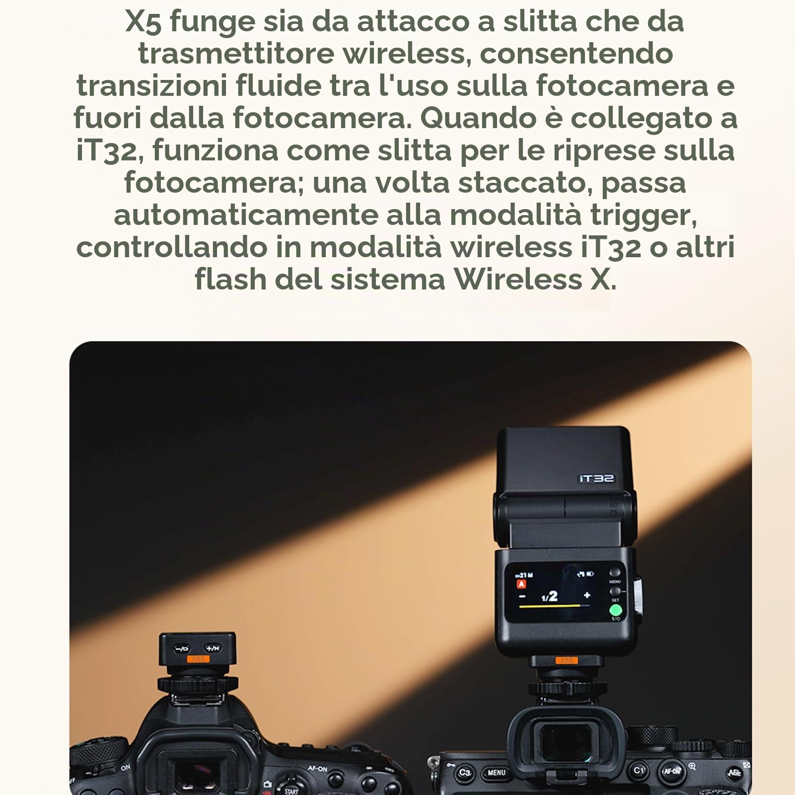 Godox X5S - Trigger per flash radio HSS TTL Flash Trigger per fotocamere Sony, flash magnetico compatibile con flash Godox iT32