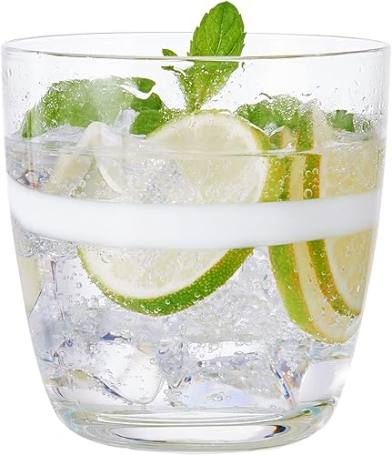 Miniatura 4 de Everyday White Fitz & Floyd Fitz and Floyd - Juego de 4 vasos de whisky de doble Old Fashioned Rocks, 15 onzas, transparente