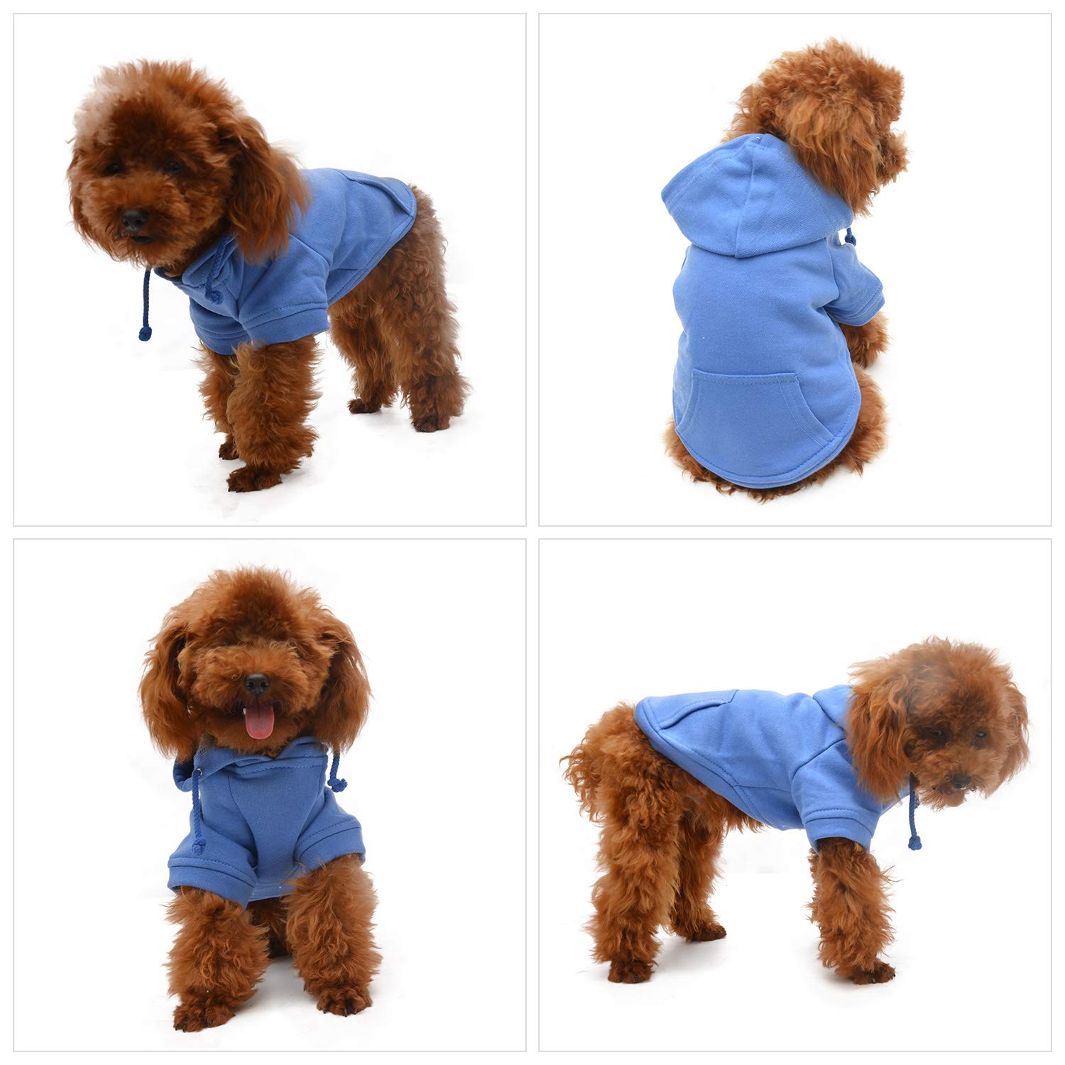 Pet Clothing Clothes Dog Coat Hoodies Winter Autumn Sweatshirt for Small Middle Large Size Dogs 11 Colors 100% Cotton 2018 New (S - Image 4
