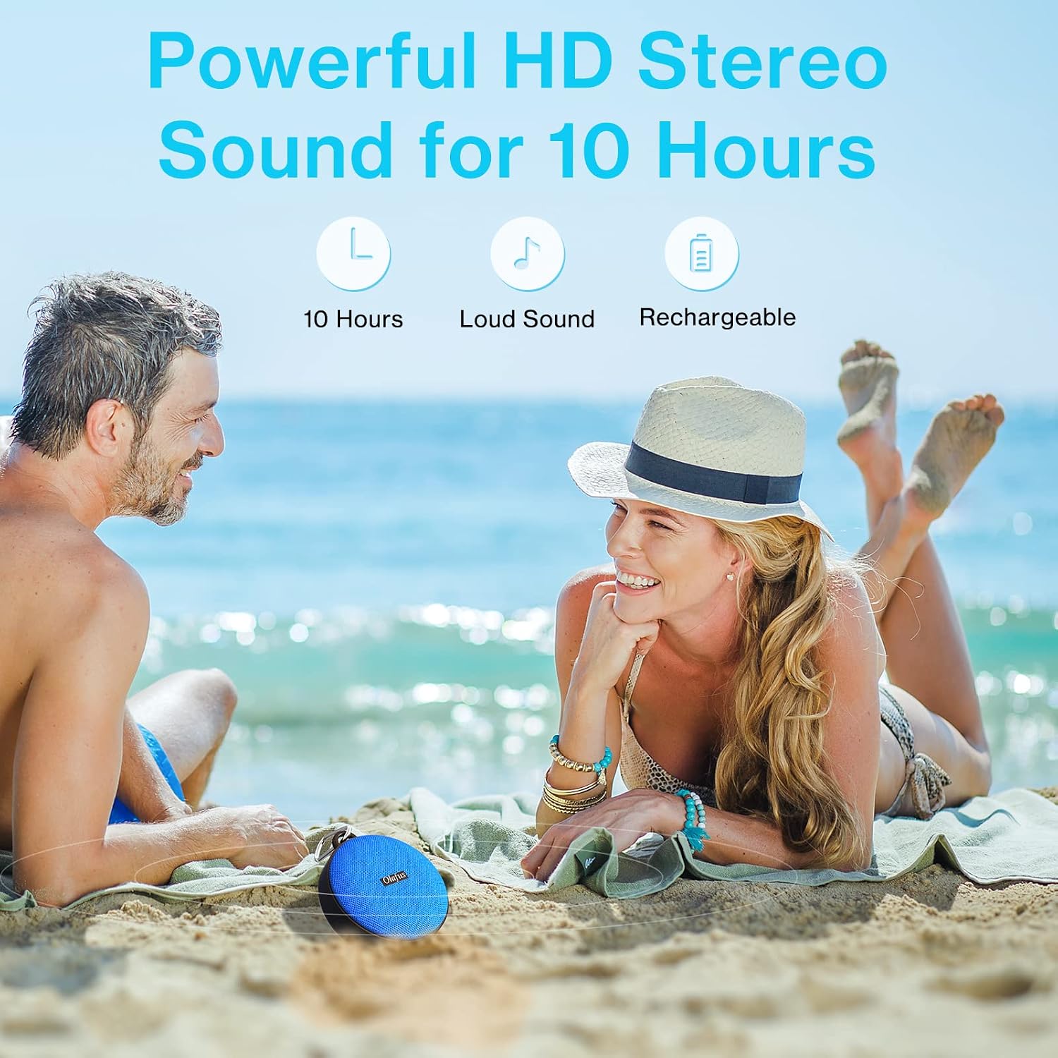 Olafus Shower Speaker Bluetooth Waterproof, Portable Wireless Speaker with Suction Cup,10H Playtime, Built-in Mic, Bluetooth Shower Speaker IP65 Compatible with iPhone Andriod, Bathroom Beach Outdoor