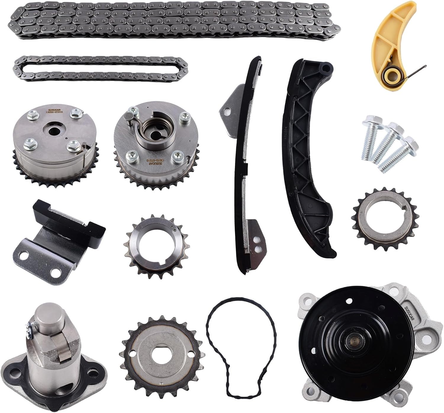 Timing Chain Kit with Oil Pump for 2009-2013 Toyota Camry, RAV4, Sienna, Highlander, Venza, for Scion tC - Fits for 2.5L 2.7L L4 DOHC Engine Timing Replacement Parts, OE Standard Timing Parts Set