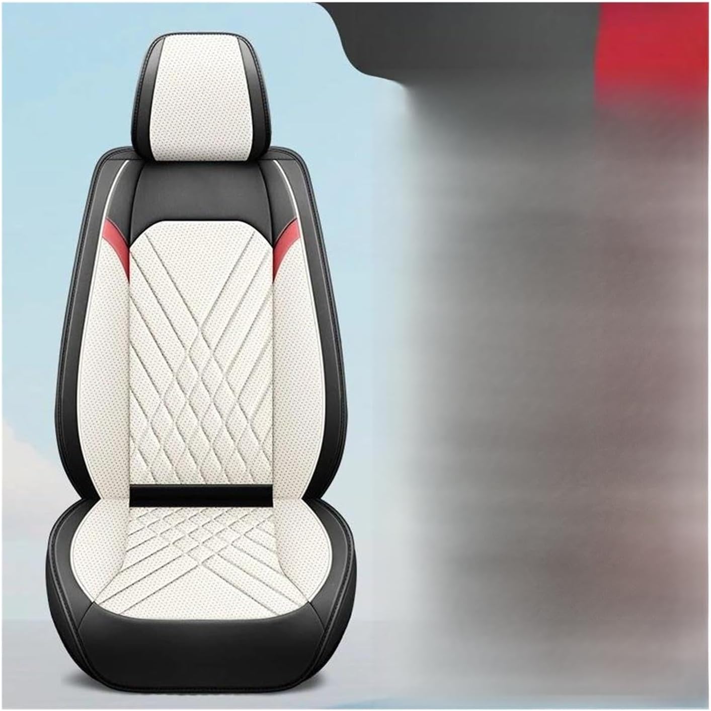 Car Seat Cushions For Chevy For Cruze For Blazer For Captiva Accessories Artificial Leather Universal Car Seat Cover Car Seat Cover Set(B-white A)