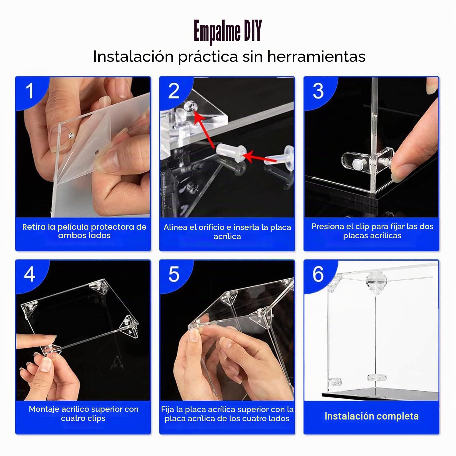 3mm Acrílico Vitrina Expositora 40x20x30 para Lego Vespa 125 10298 75353 76388 42107,Grande Transparente Caja de Exhibición