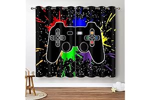 Jekeno Game Controller Blackout Curtains: Liven Up Boys' Gaming Zones!