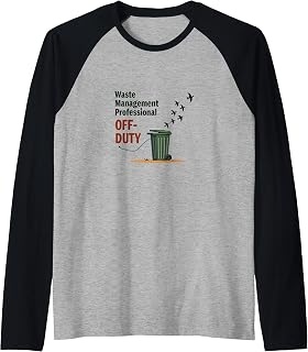 Waste Management Professional Off-Duty Funny Garbage Top Raglan Baseball Tee