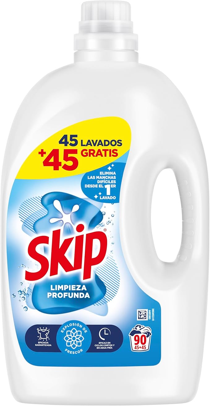 Skip Ultimate Limpieza profunda Detergente líquido, 45+45 lavados con descuento