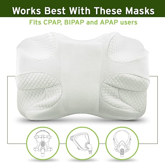 EnduriMed CPAP Pillow for Side Sleeping - Adjustable Memory Foam CPAP Pillows for Side & Back Sleepers - Eligible for Better Sleep with CPAP Machine