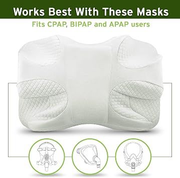 EnduriMed CPAP Pillow for Side Sleeping - Adjustable Memory Foam CPAP Pillows for Side & Back Sleepers - Eligible for Better Sleep with CPAP Machine