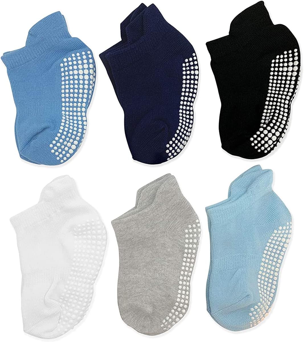 Unisex Kids Non Slip Ankle Socks For Infants 6 Picecs Non Slip Socks (pack of 6)