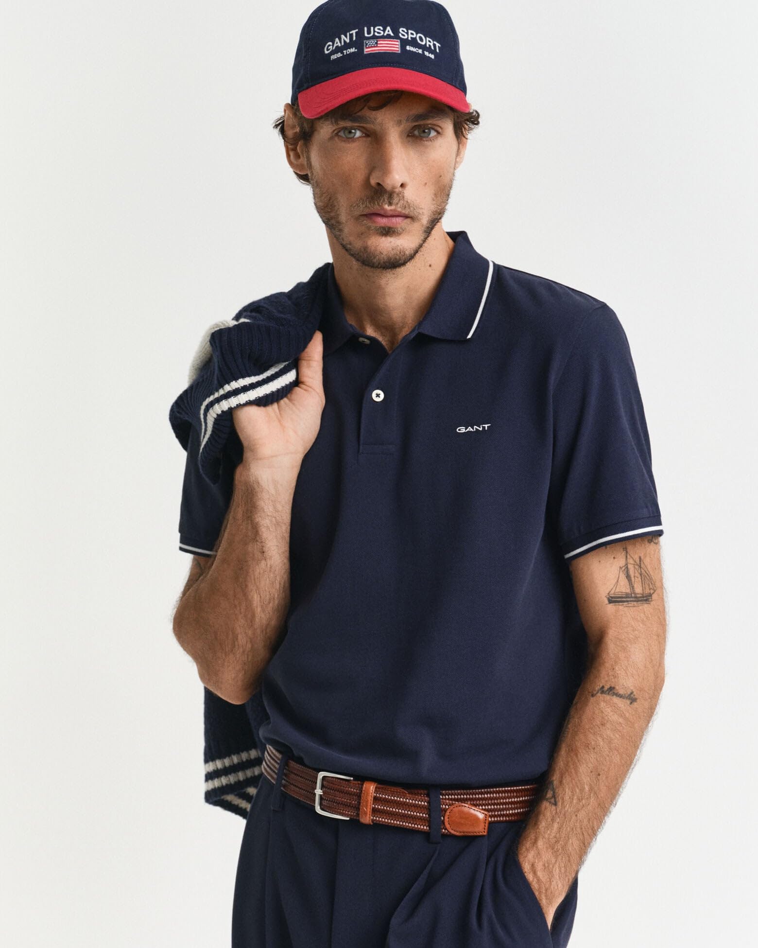 Gant Tipping SS Pique Polo - S – Bild 2
