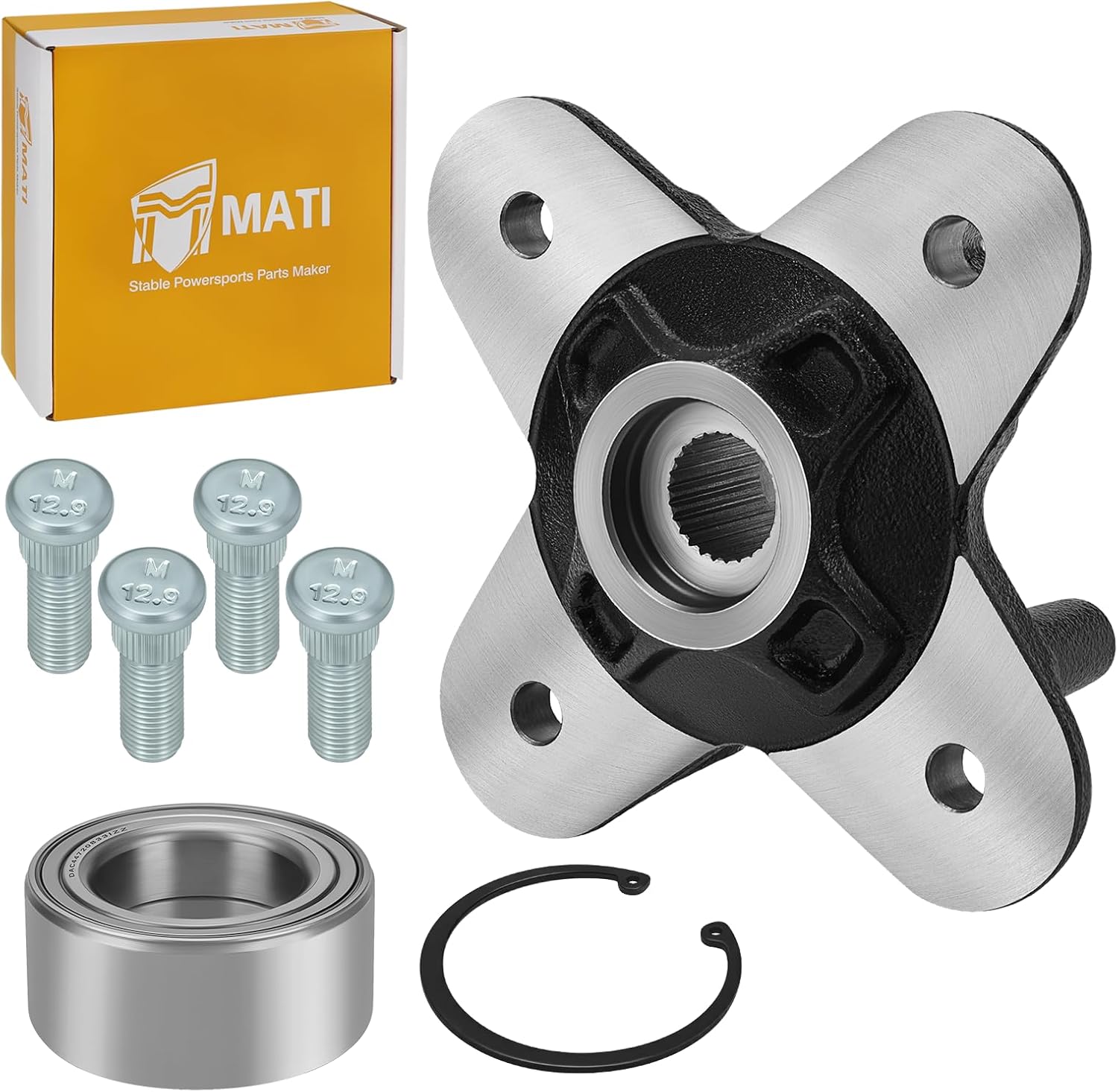 M MATI Front/Rear Wheel Hub & Bearing kit for Polaris RZR 900 1000 General 1000 2015-2025 Sportsman Scrambler 1000 XP S 2020-2025 7519753 5141366-458 5142019-458 5139177-458 5139978-458 5143633-458