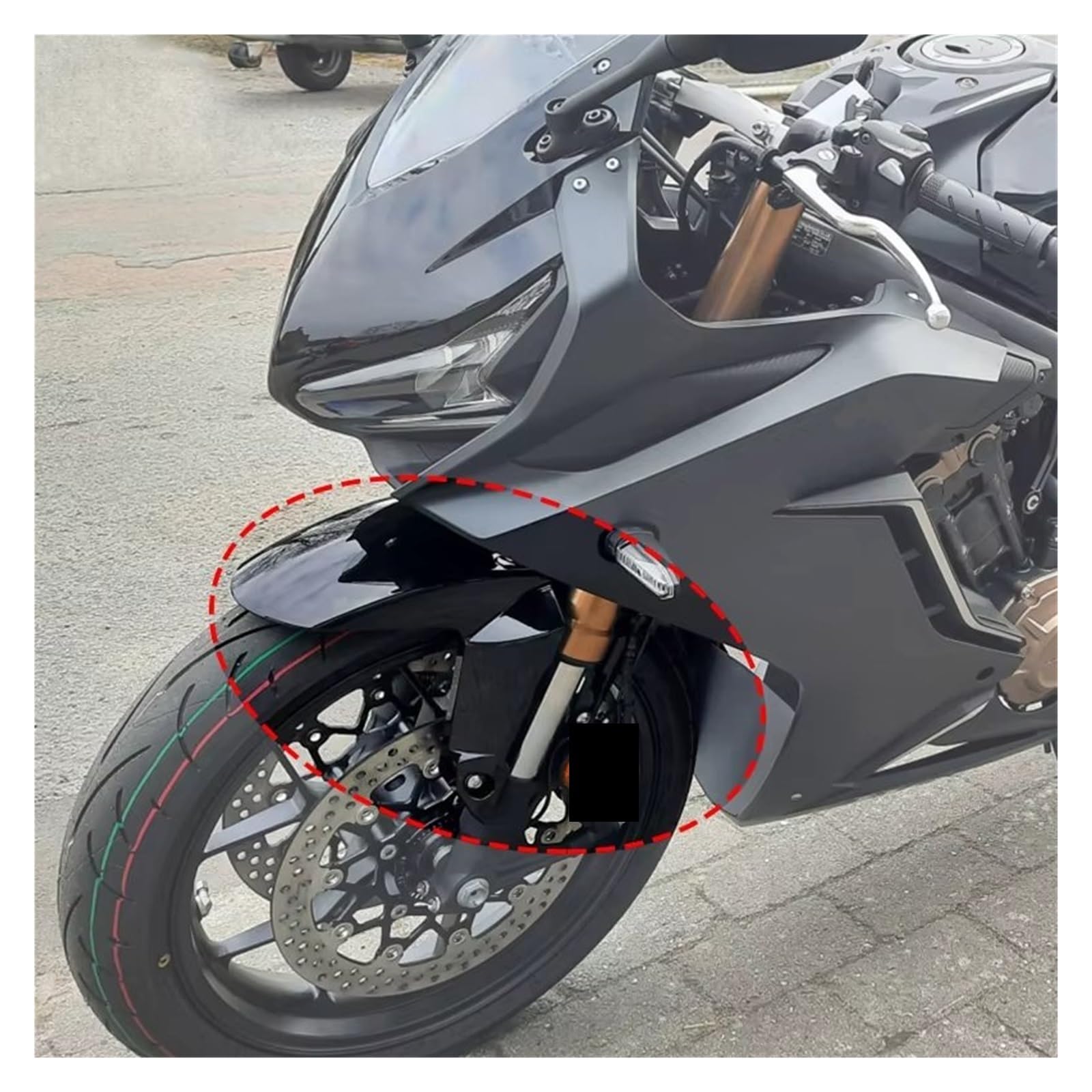 Garde-Boue Avant, Protection Anti-éclaboussures pour CB650R et CBR650R 2019-2022, Noir Mat