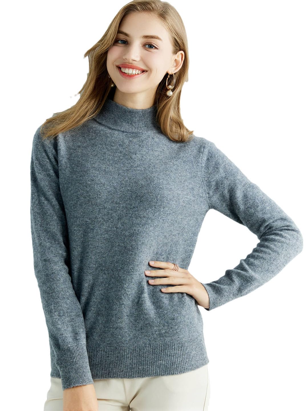 Amazon.co.jp: レディース ニット セーター ウール O ネック  