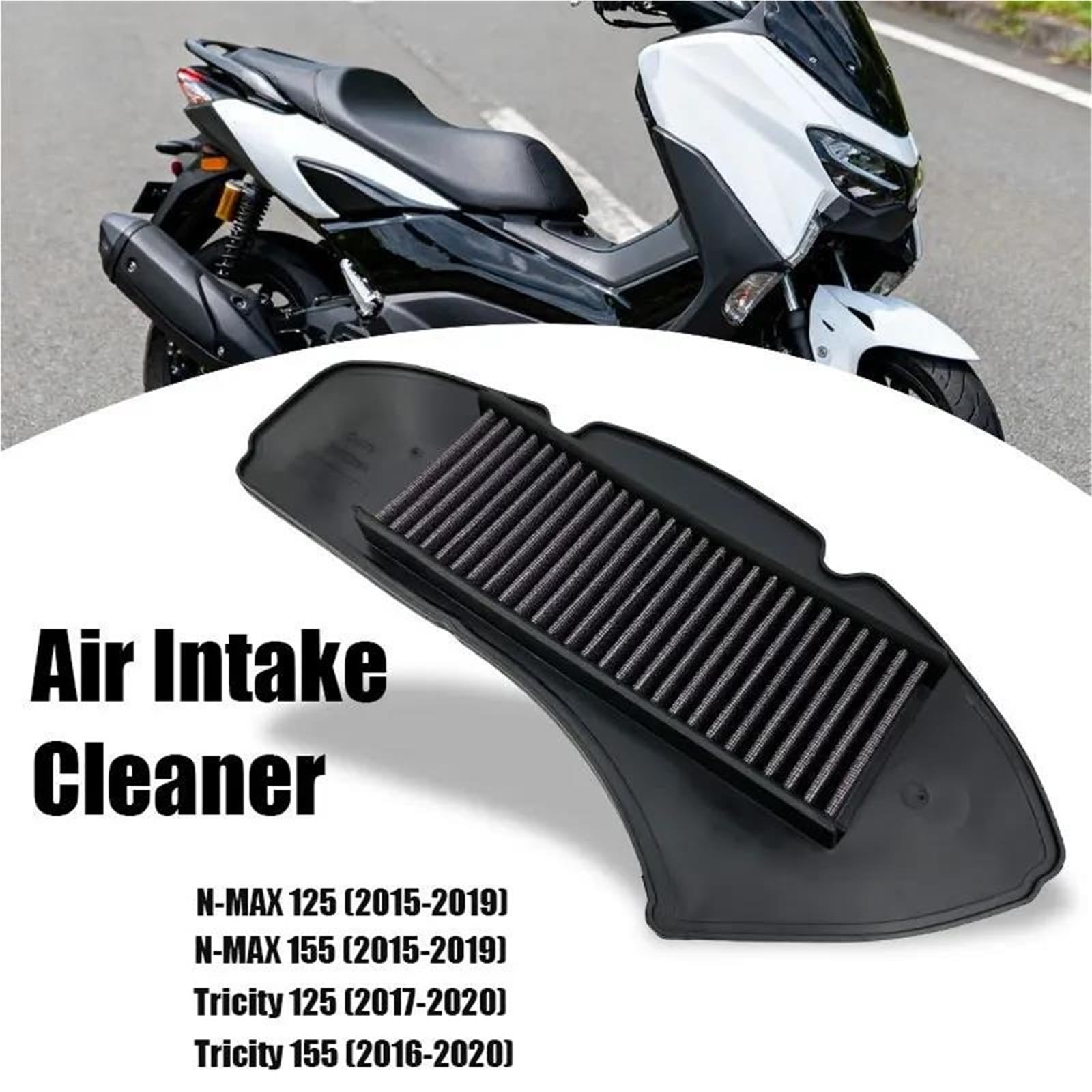 Para Yamaha N-MAX 155 2015-2019 Filtro De Aire Admisión Motocicleta Scooter Flujo Filtro De Aire Para Motocicleta