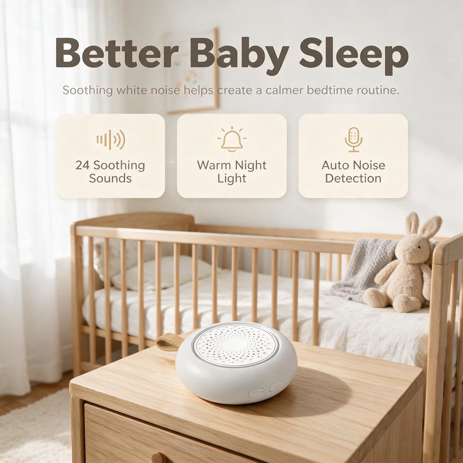 Machine à bruit blanc Baby 24 Soothing Sounds White Noise Night Light